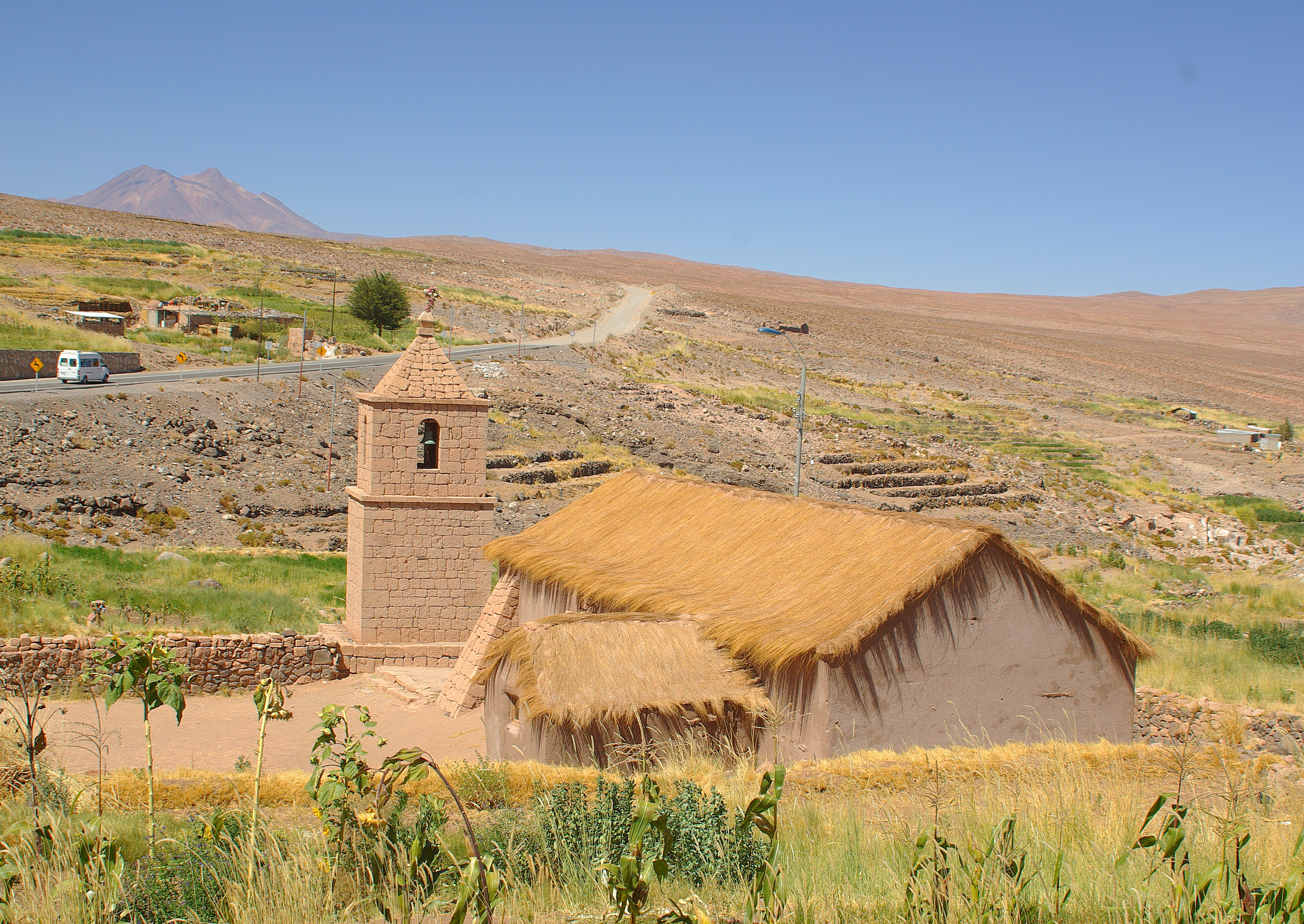 Casas de la comunidad de Socaire en el altiplano de Atacama
